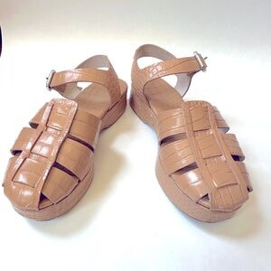 Freda Salvador Lizzie size 7 designer sandals croc fisherman Sera made in Spain
